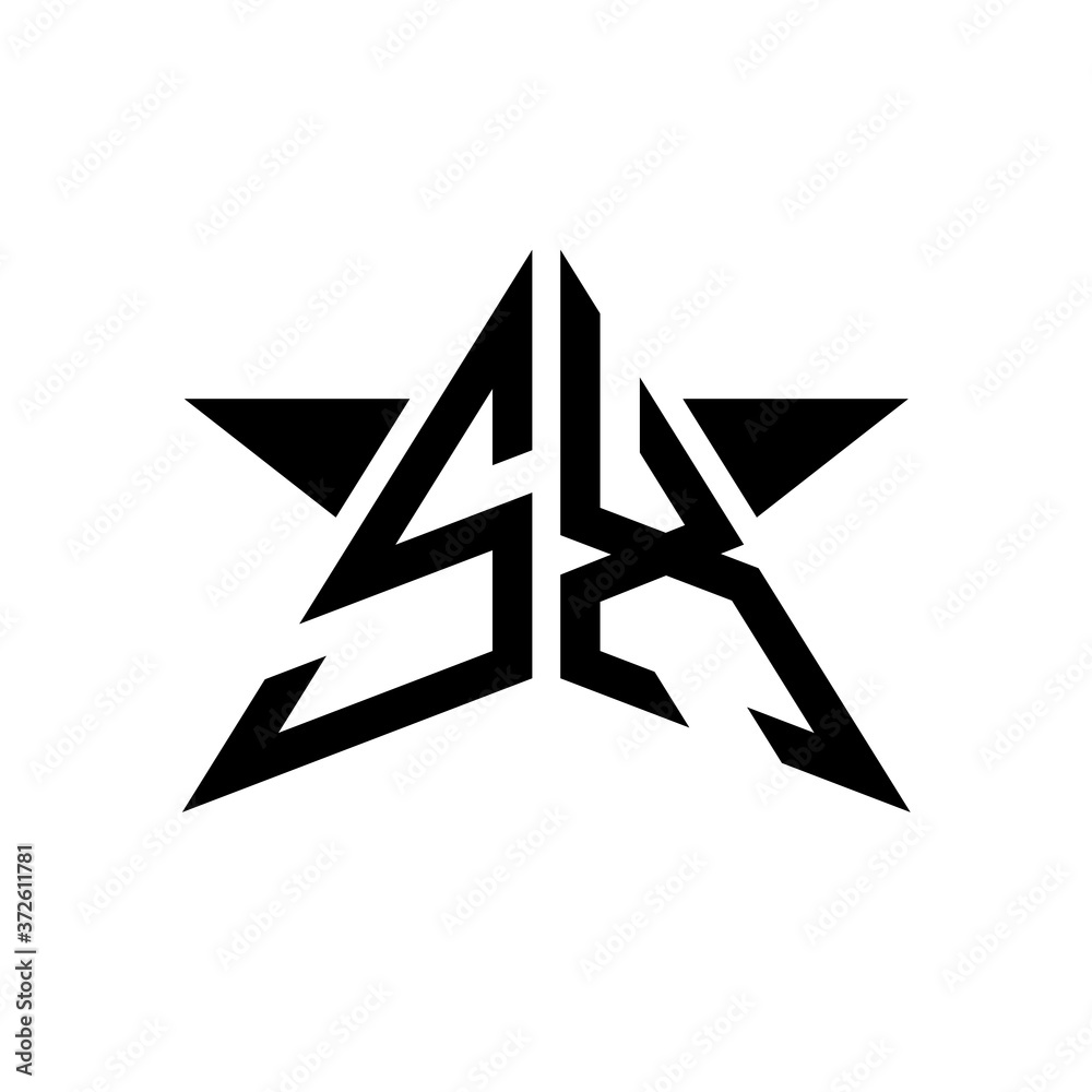 Initial Star Monogram Logo SX