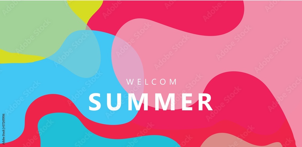 Vector Colorful liquid and fluid background for summer collection