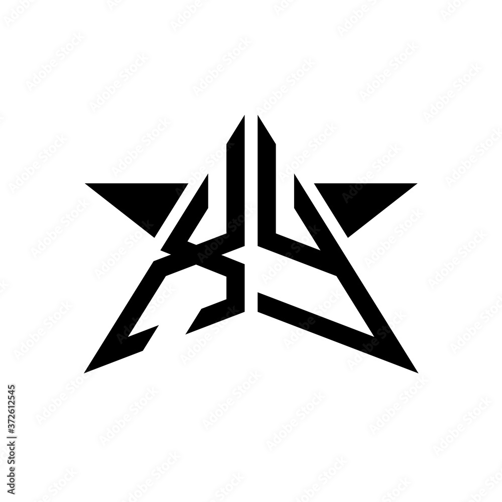 Initial Star Monogram Logo XY