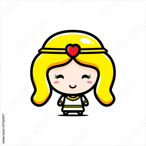 cute aphrodite character vector design