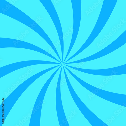 Background from blue spirals. Vector image of a whirlpool. Rotation pattern. Vintage swirl. Stock photo.