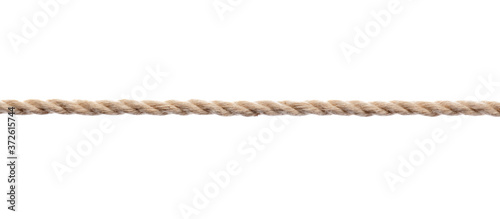 Long rope on white background