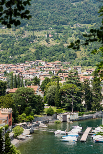 Lenno Town on Como Lake. Lombardy. Italy. Picturesque Italian Landscape.