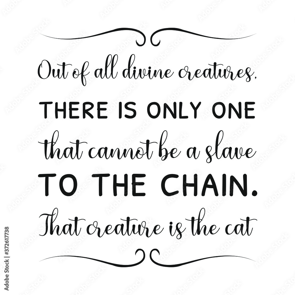 Out of all divine creatures, there is only one that cannot be a slave to the chain. Vector Quote