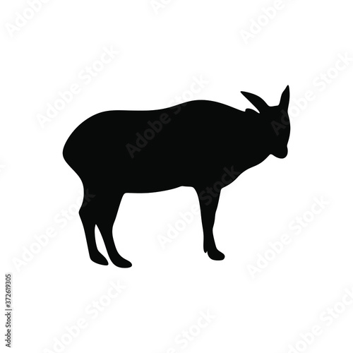 anoa silhouette vector animal art
