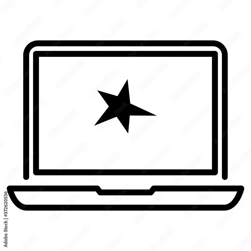 Broken screen laptop icon