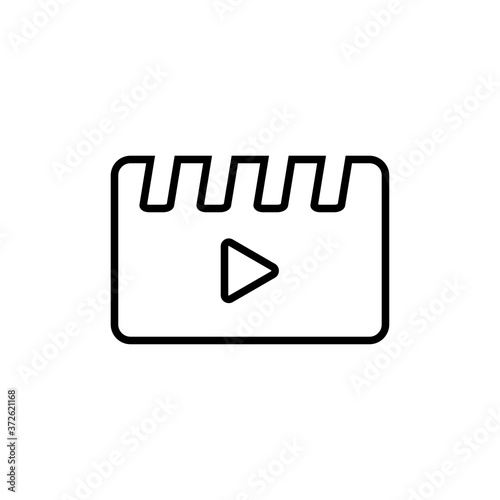  Movie icon. Media player isolated icon design. EPS 10..