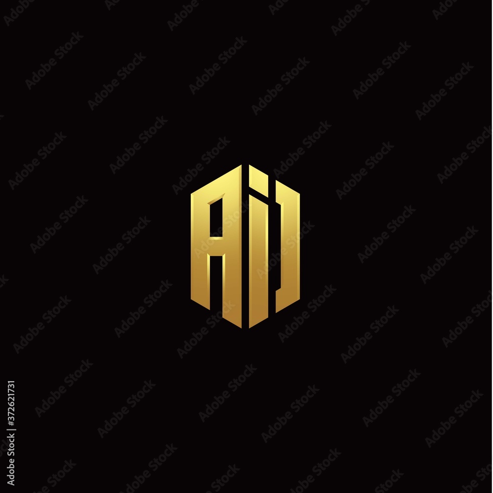 A I modern monogram style initial logo template A I modern monogram style initial logo template