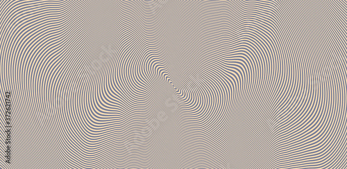 Abstract circular striped background. Pattern with optical illusion. 3D geometrical vector illustration. photo
