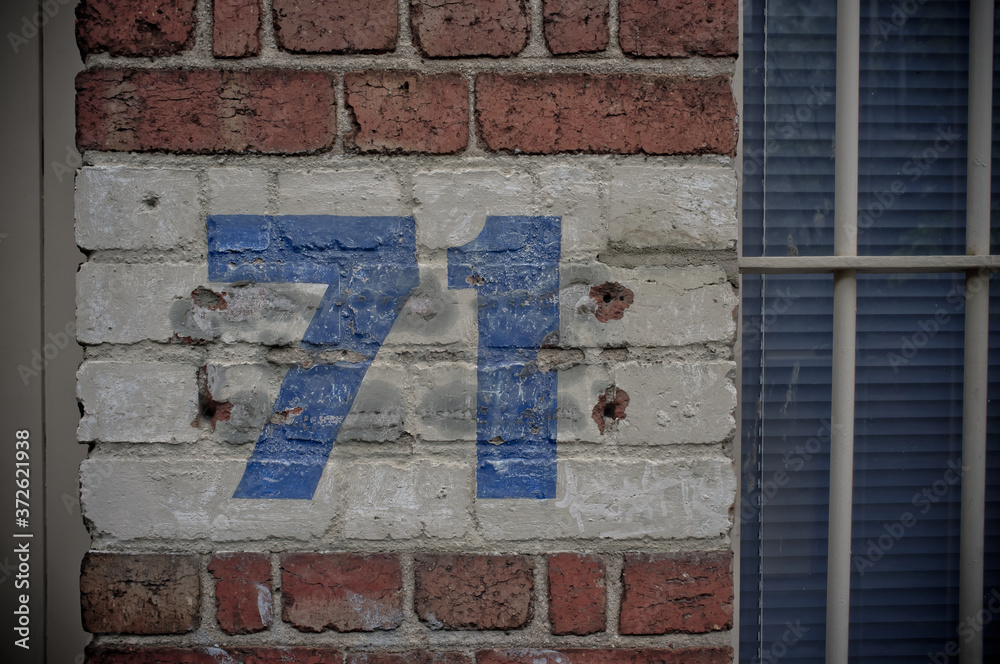 Obraz premium Painted number 71