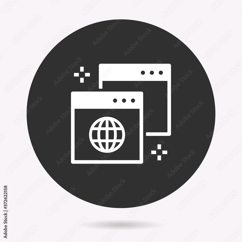 Website - vector icon. Illustration isolated. Simple pictogram. Website - vector icon. Illustration isolated. Simple pictogram.