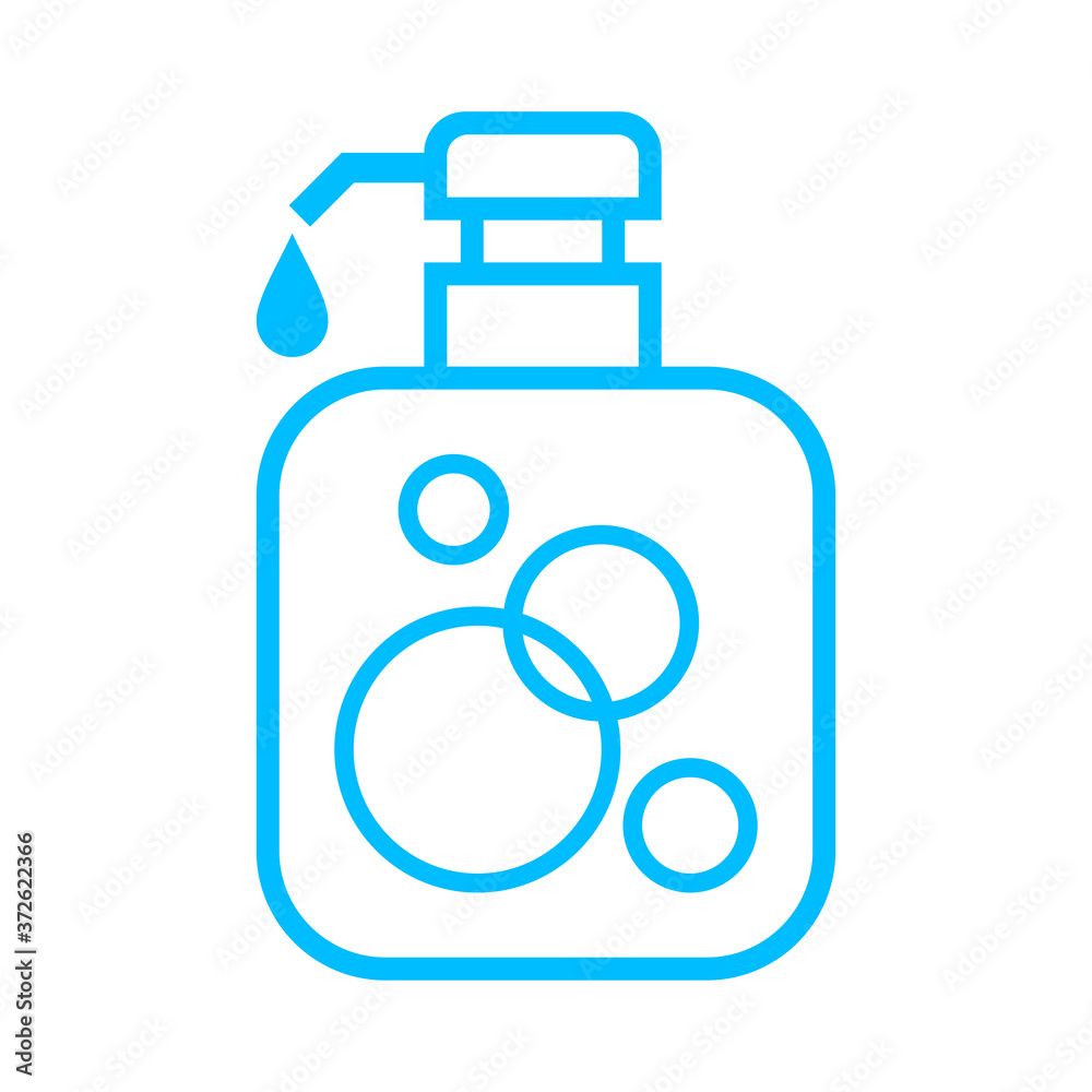 alcohol gel bottle icon blue isolated on white, bottle pump hand wash gel symbol, soap gel bottle icon alcohol gel bottle icon blue isolated on white, bottle pump hand wash gel symbol, soap gel bottle icon