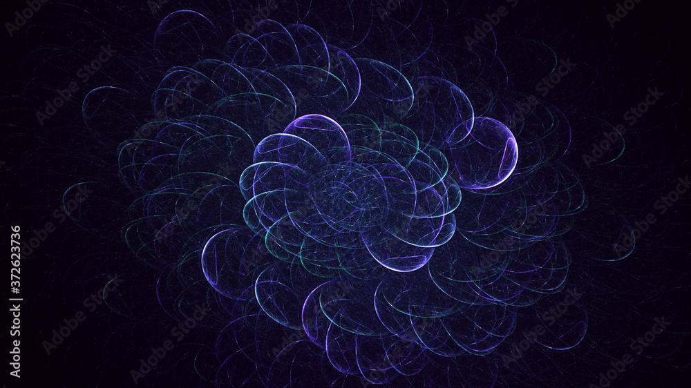 3D rendering abstract blue fractal light background 3D rendering abstract blue fractal light background