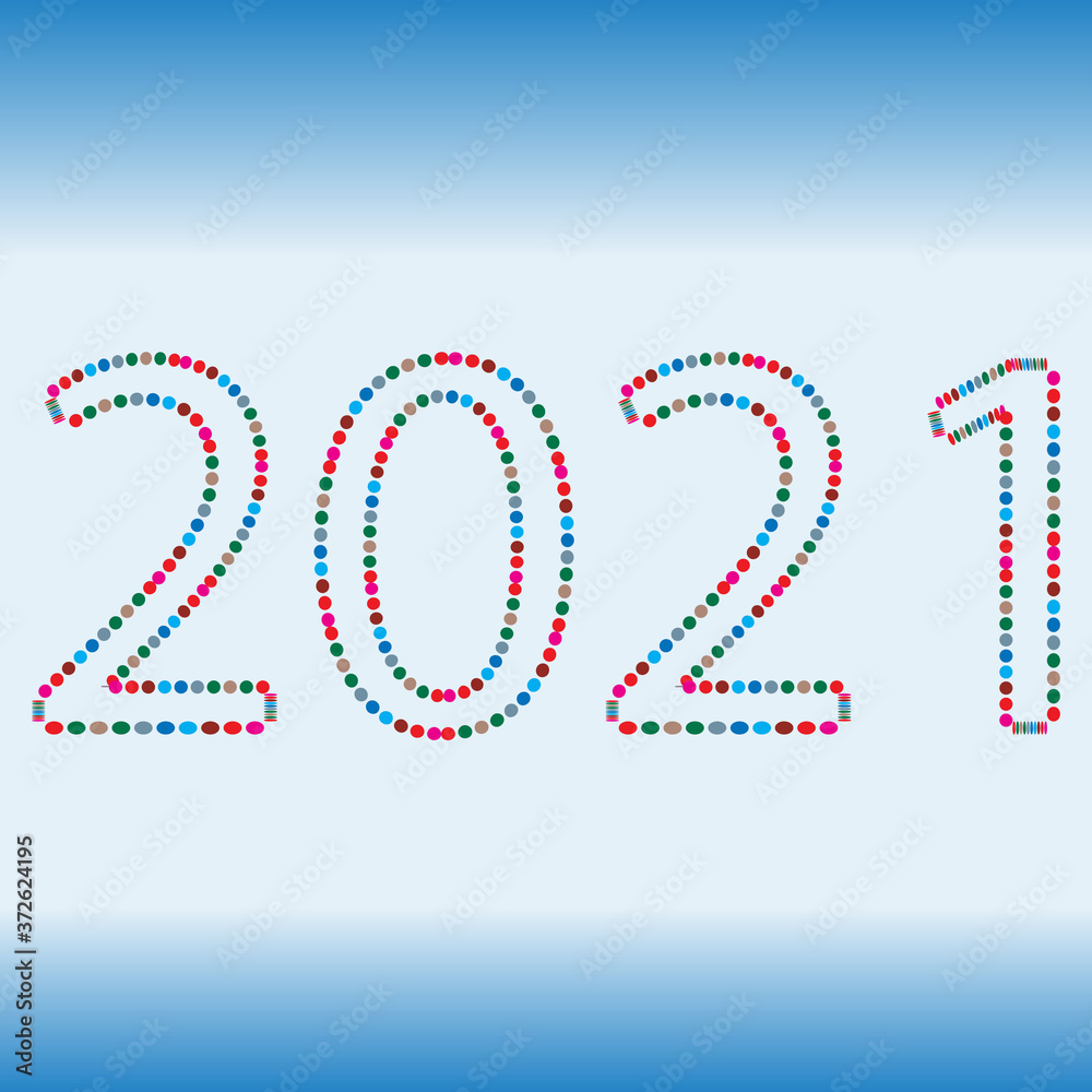 Naklejka premium 2021 Happy New Year. Happy New Year. Vector design.