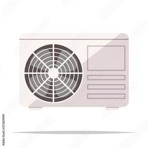 Air conditioner unit vector isolated illustration