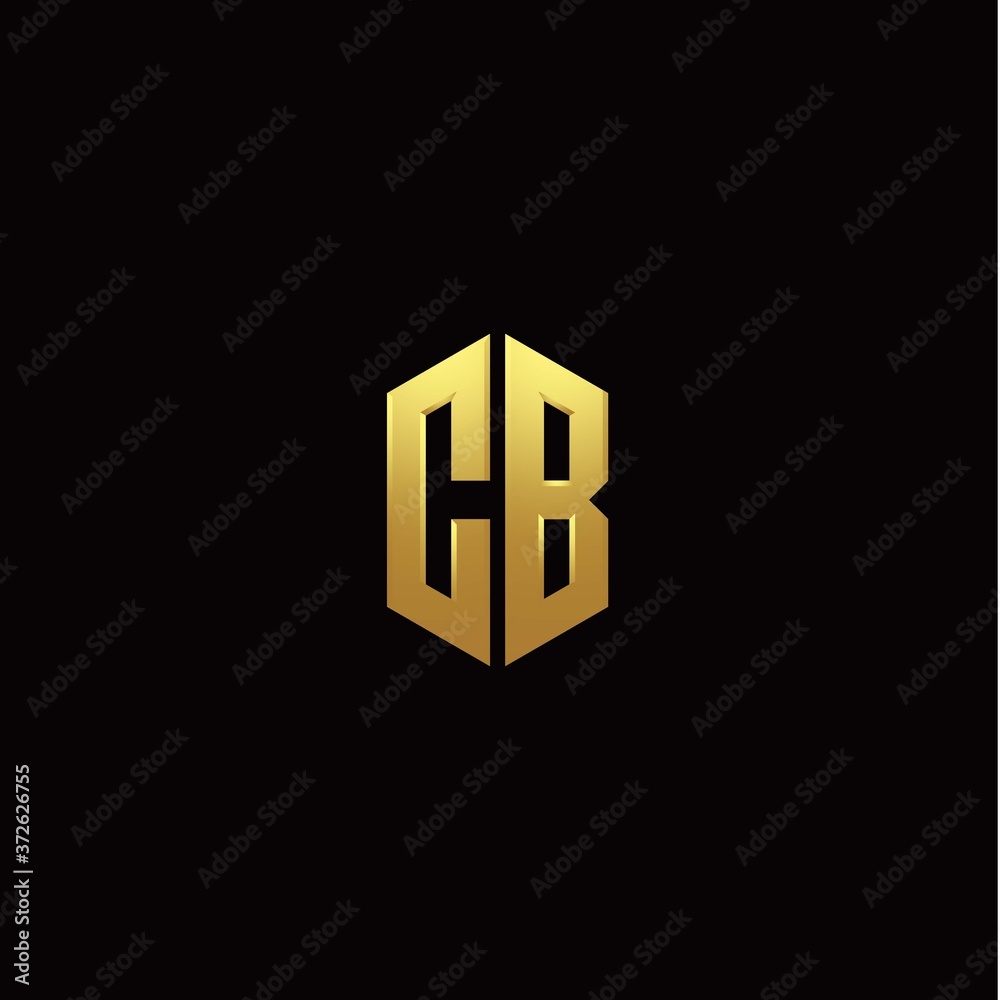 C B modern monogram style initial logo template C B modern monogram style initial logo template