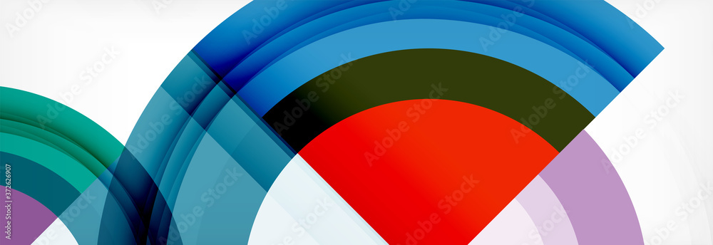Round shapes, triangles and circles. Modern abstract background Round shapes, triangles and circles. Modern abstract background