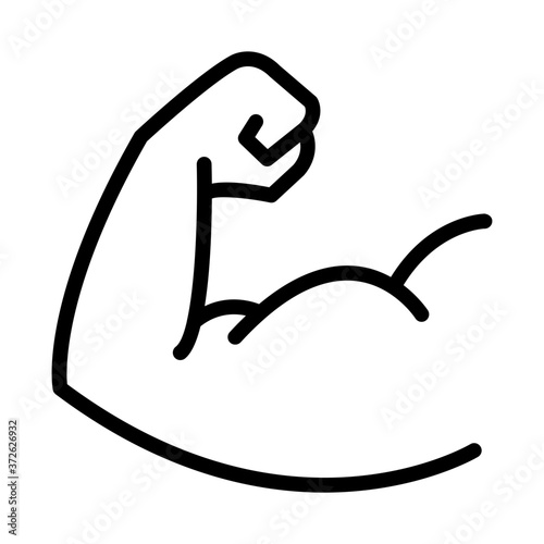 Muscular hands icon