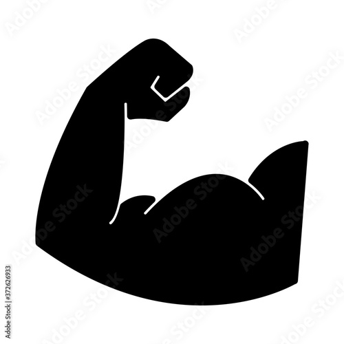 Muscular hands icon
