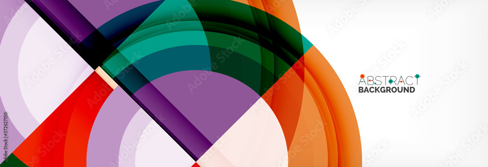 Round shapes, triangles and circles. Modern abstract background Round shapes, triangles and circles. Modern abstract background