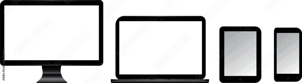 Computer Display Laptop, Tablet and Mobile Phone, Vector illustration Computer Display Laptop, Tablet and Mobile Phone, Vector illustration