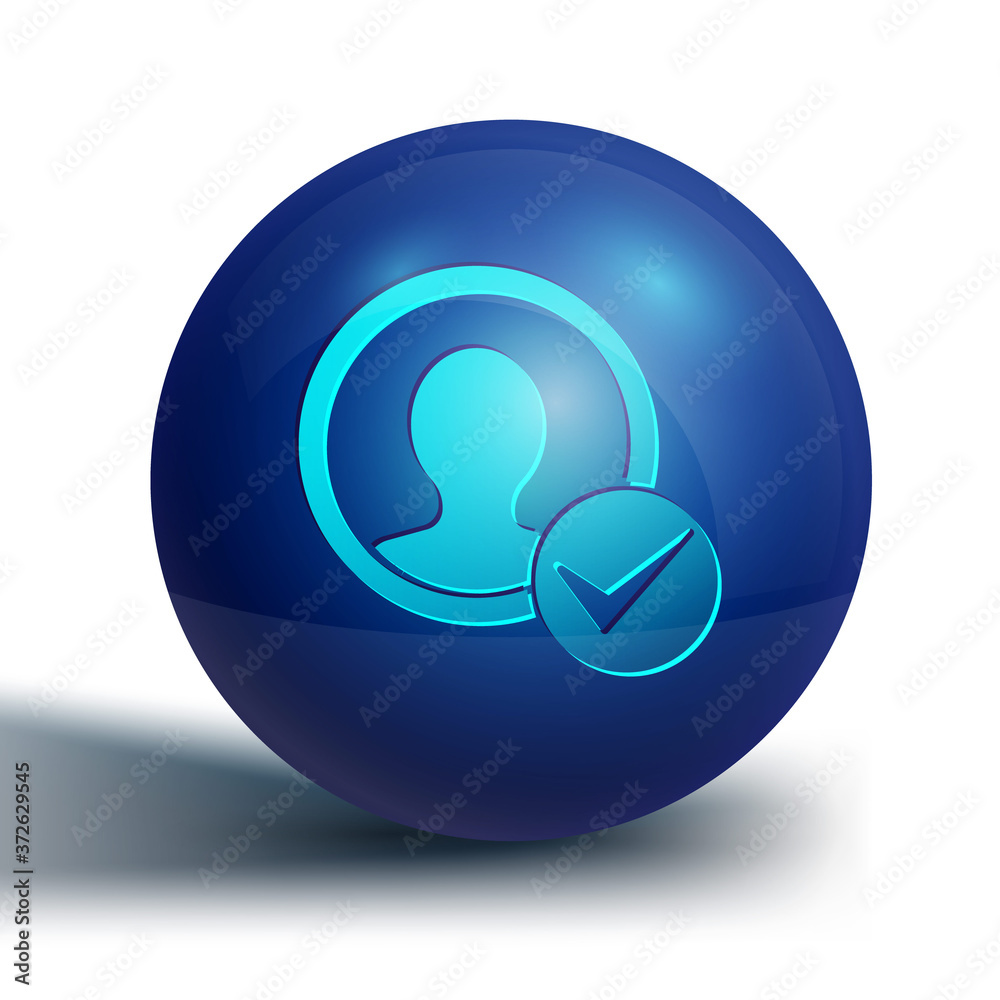 Blue Create account screen icon isolated on white background. Blue circle button. Vector. Blue Create account screen icon isolated on white background. Blue circle button. Vector.