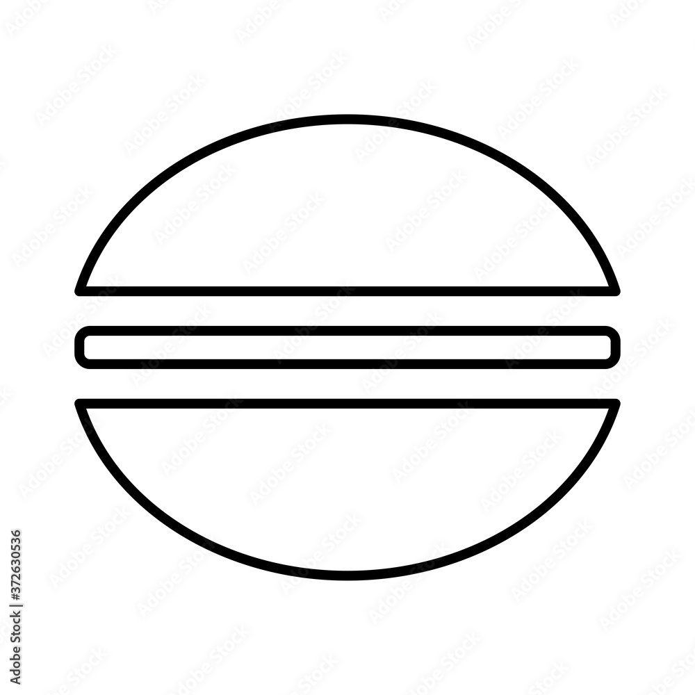 Burger line icon. Design template vector Burger line icon. Design template vector