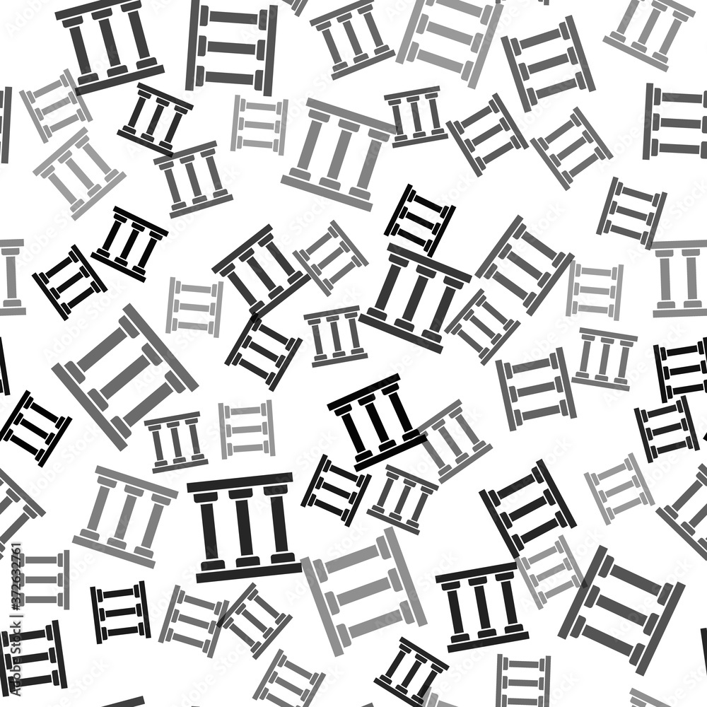 Black Prison window icon isolated seamless pattern on white background. Vector. Black Prison window icon isolated seamless pattern on white background. Vector.