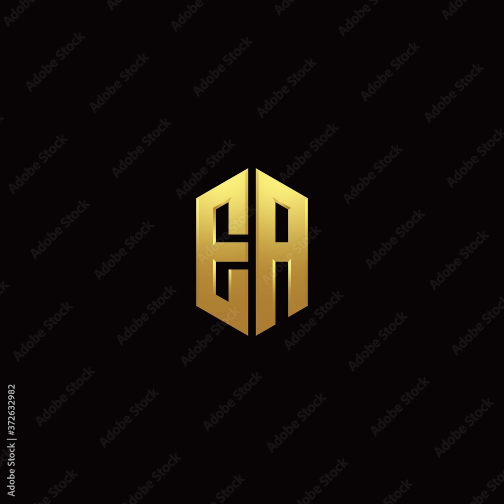 E A modern monogram style initial logo template E A modern monogram style initial logo template