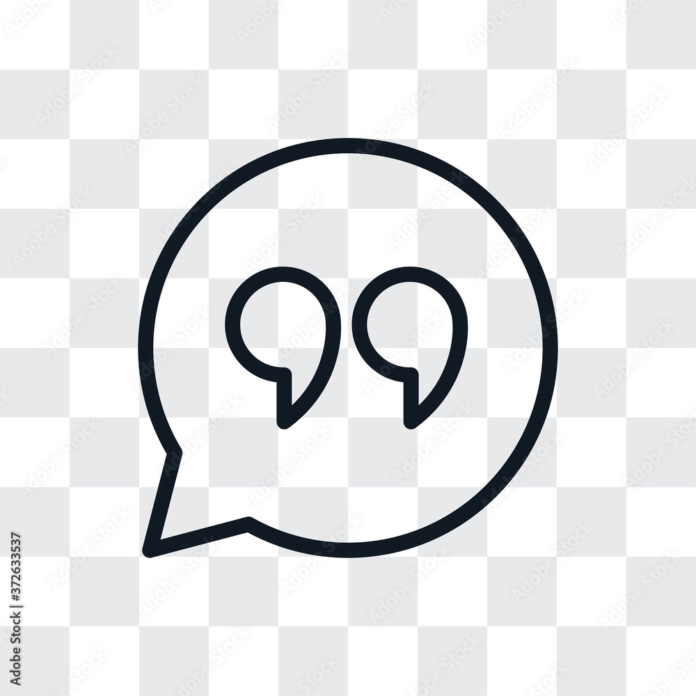 Quote icon vector. Speech sign Quote icon vector. Speech sign