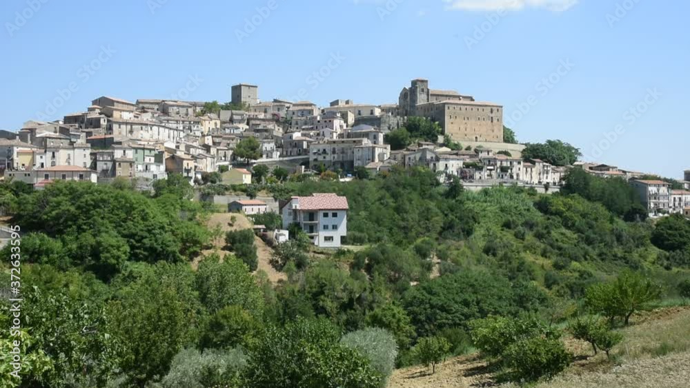 Panoramic view of the rural town of Altomonte, in the region of Calabria, Italy.
Panoramic view of the rural town of Altomonte, in the region of Calabria, Italy.