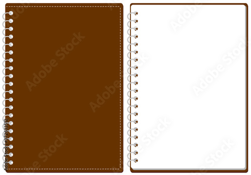 スケッチブック リングノート 表紙とページのセット イラスト ベクター ※A4のサイズ
