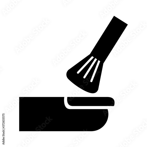 nails polish make up product with finger silhouette style icon