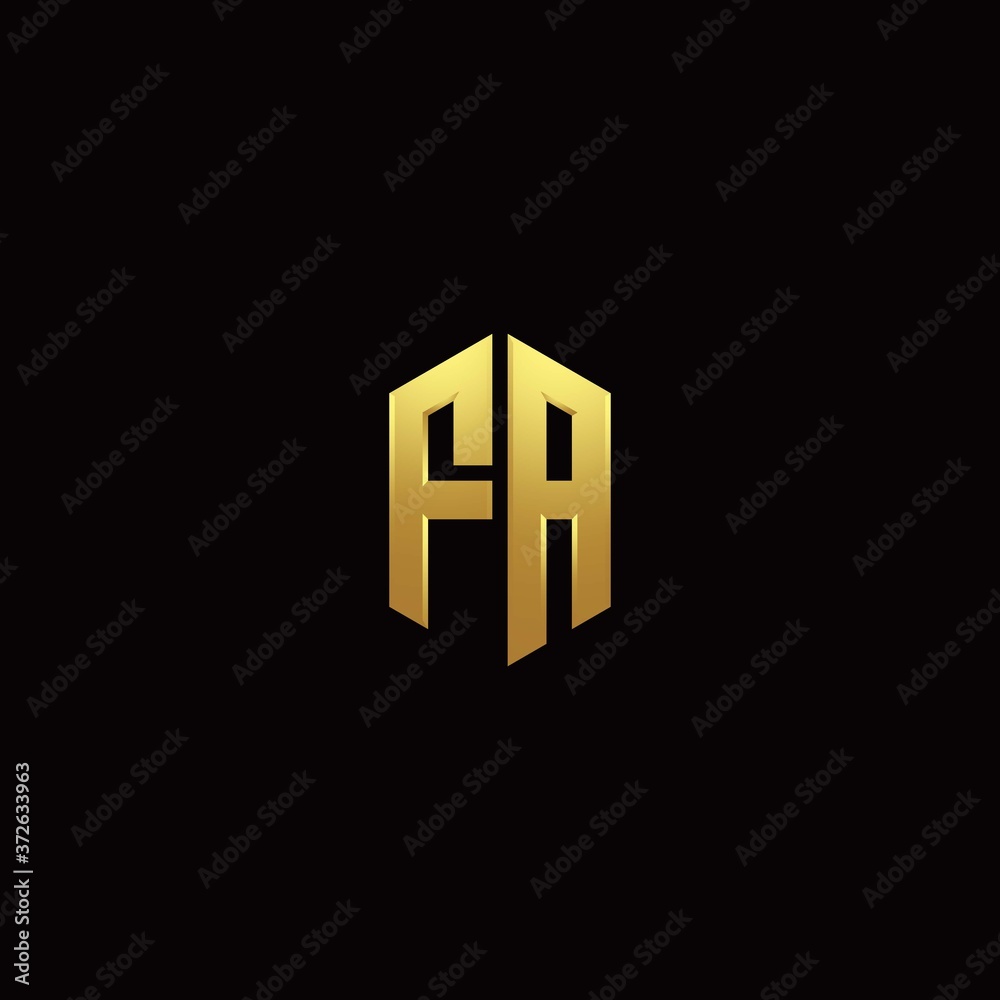 F A modern monogram style initial logo template F A modern monogram style initial logo template