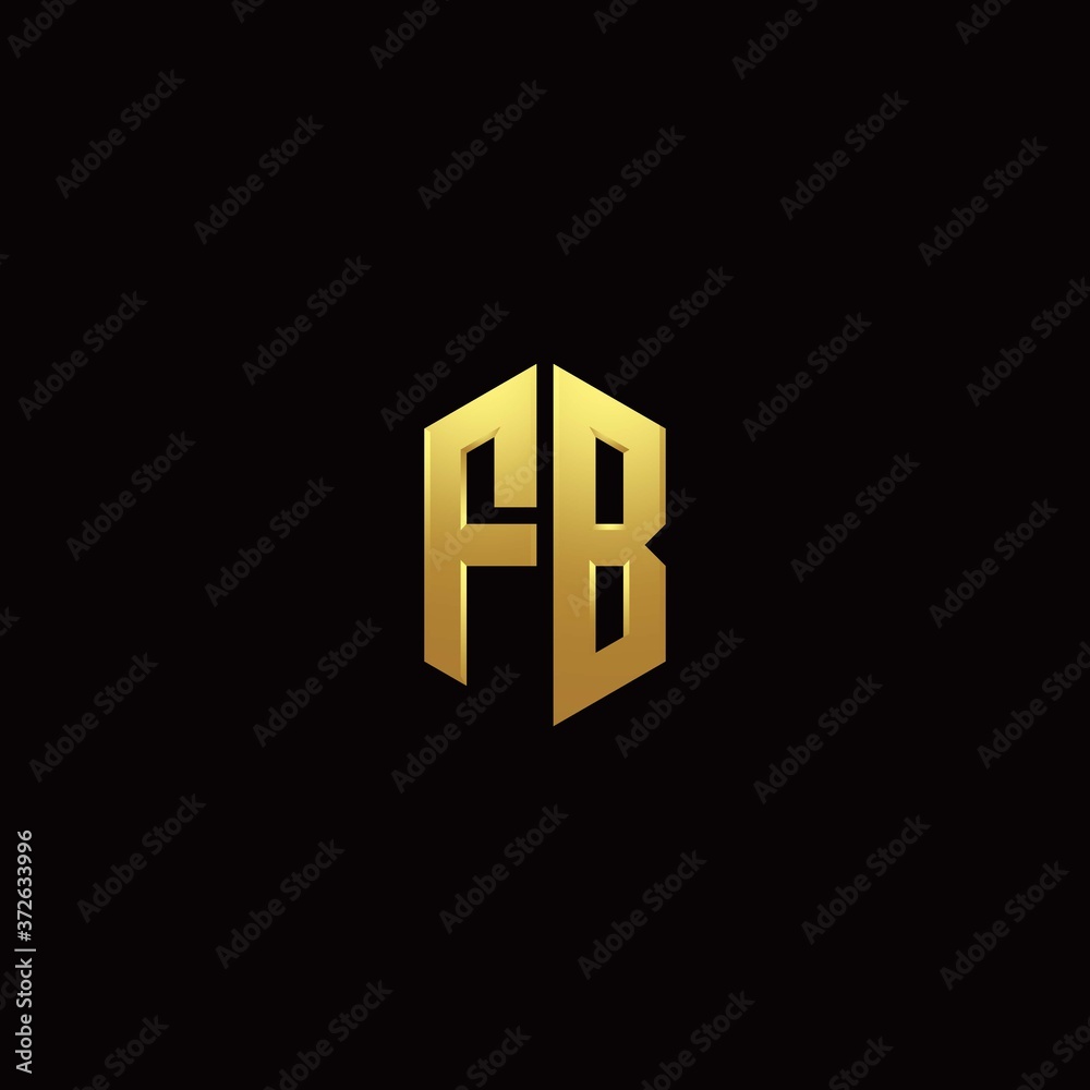 F B modern monogram style initial logo template F B modern monogram style initial logo template