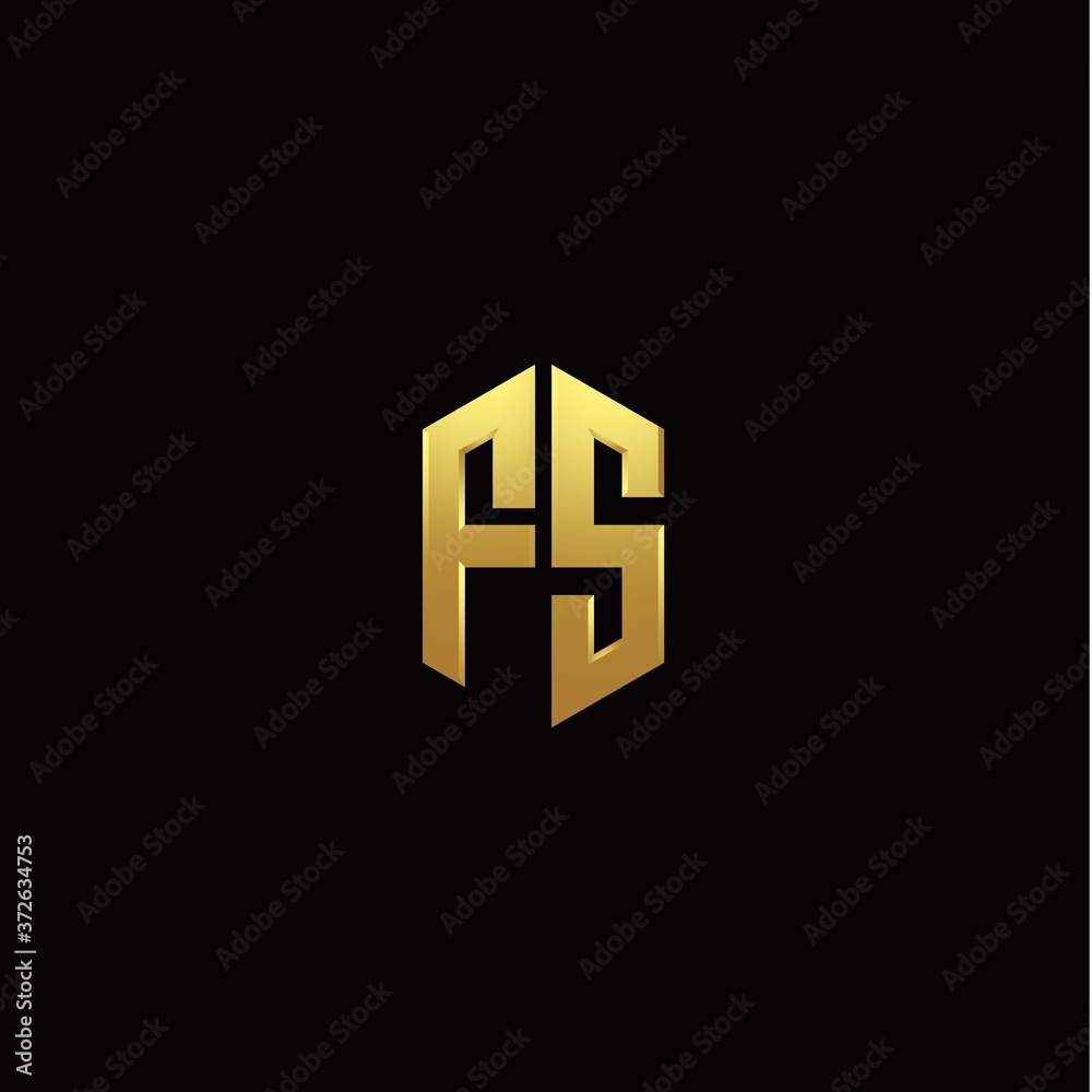 F S modern monogram style initial logo template F S modern monogram style initial logo template