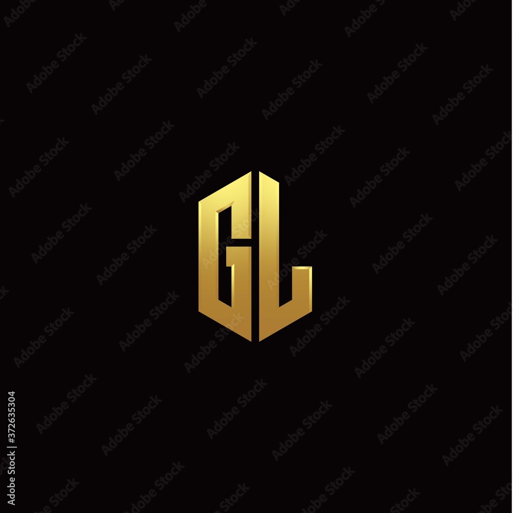 G L modern monogram style initial logo template G L modern monogram style initial logo template
