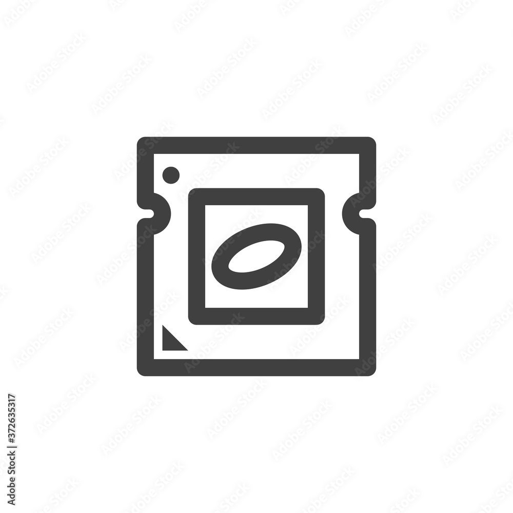 Computer processor line icon. linear style sign for mobile concept and web design. CPU microchip outline vector icon. Symbol, logo illustration. Vector graphics Computer processor line icon. linear style sign for mobile concept and web design. CPU microchip outline vector icon. Symbol, logo illustration. Vector graphics