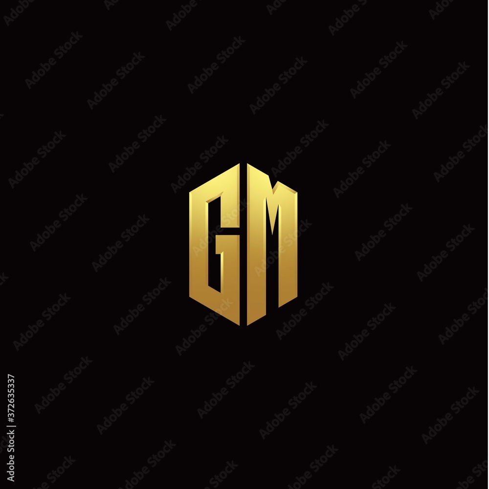 G M modern monogram style initial logo template G M modern monogram style initial logo template
