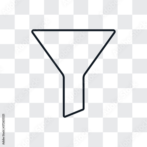 Funnel icon vector. Filter sign