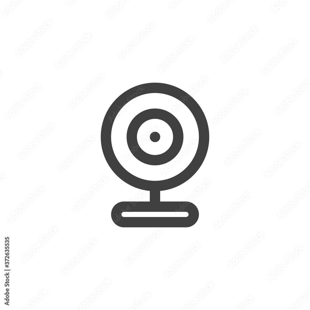 Web camera line icon. linear style sign for mobile concept and web design. Webcam outline vector icon. Symbol, logo illustration. Vector graphics Web camera line icon. linear style sign for mobile concept and web design. Webcam outline vector icon. Symbol, logo illustration. Vector graphics