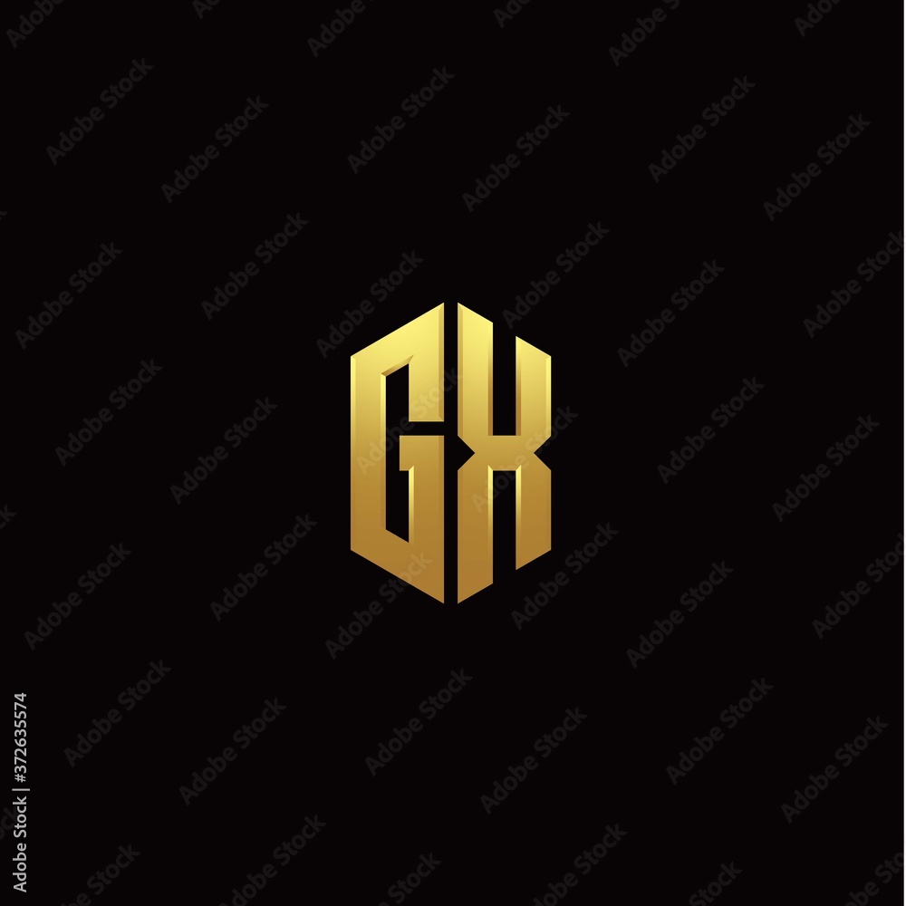 G X modern monogram style initial logo template G X modern monogram style initial logo template