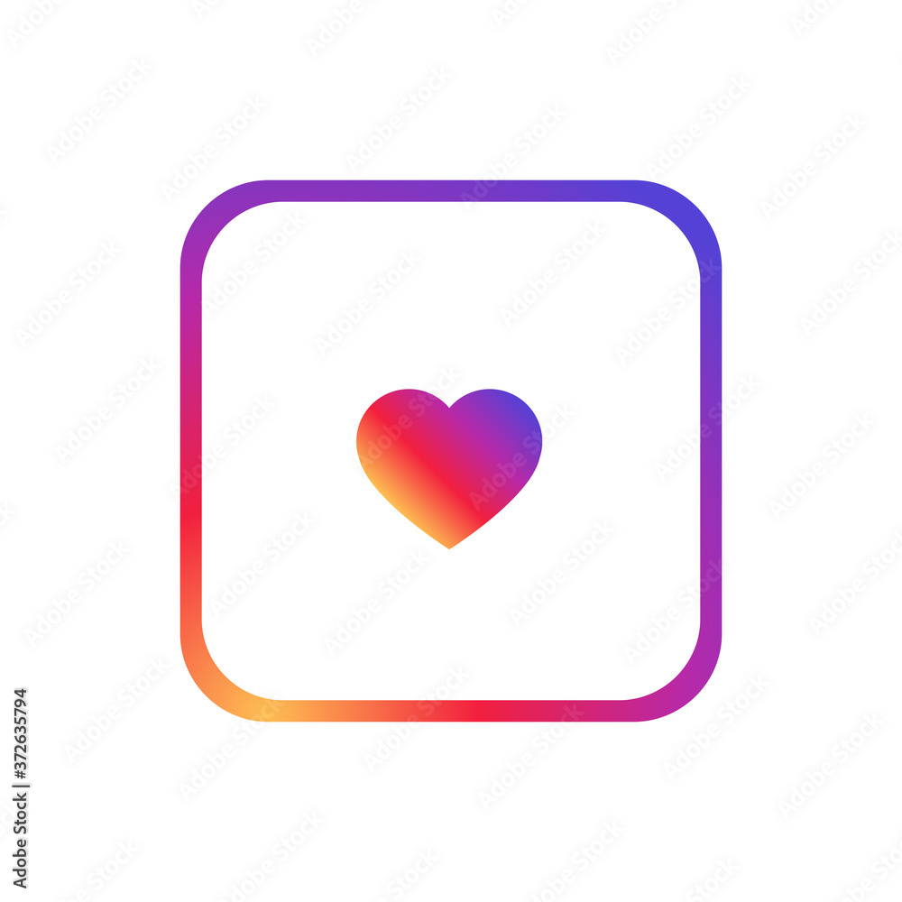 Button like love us on white background. Vector illustration Button like love us on white background. Vector illustration