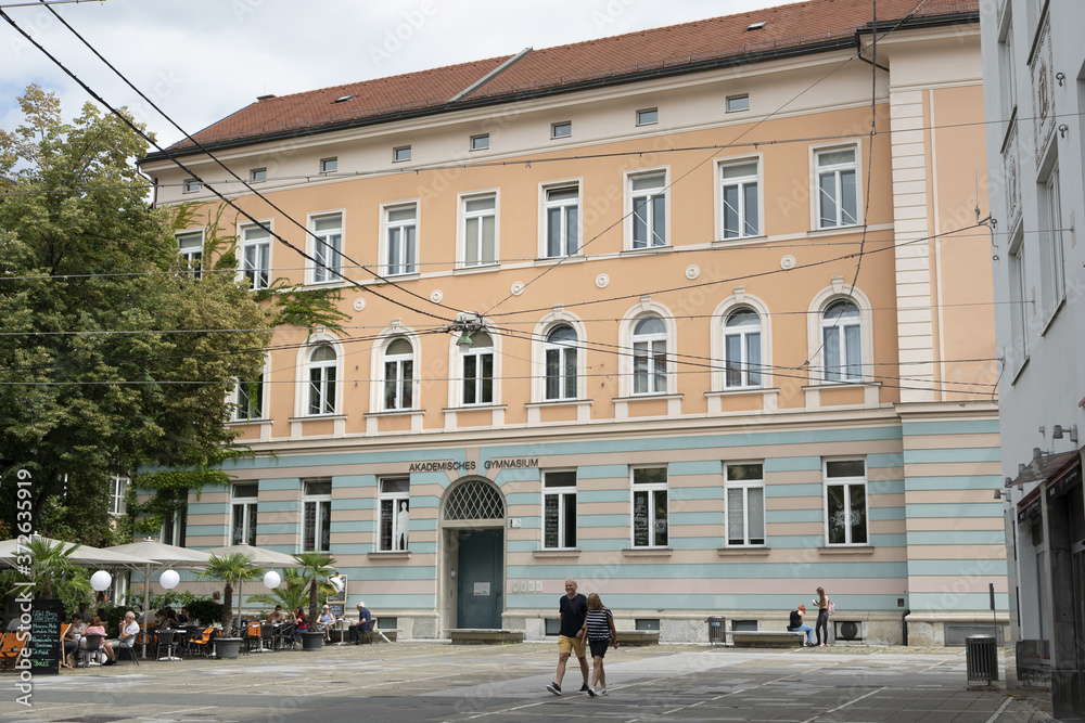 Academic high school building in Graz