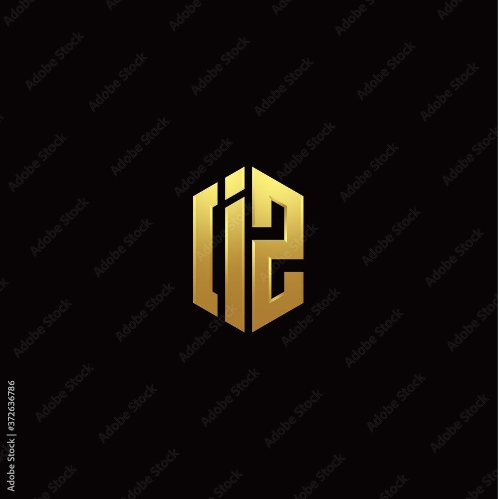 I Z modern monogram style initial logo template I Z modern monogram style initial logo template