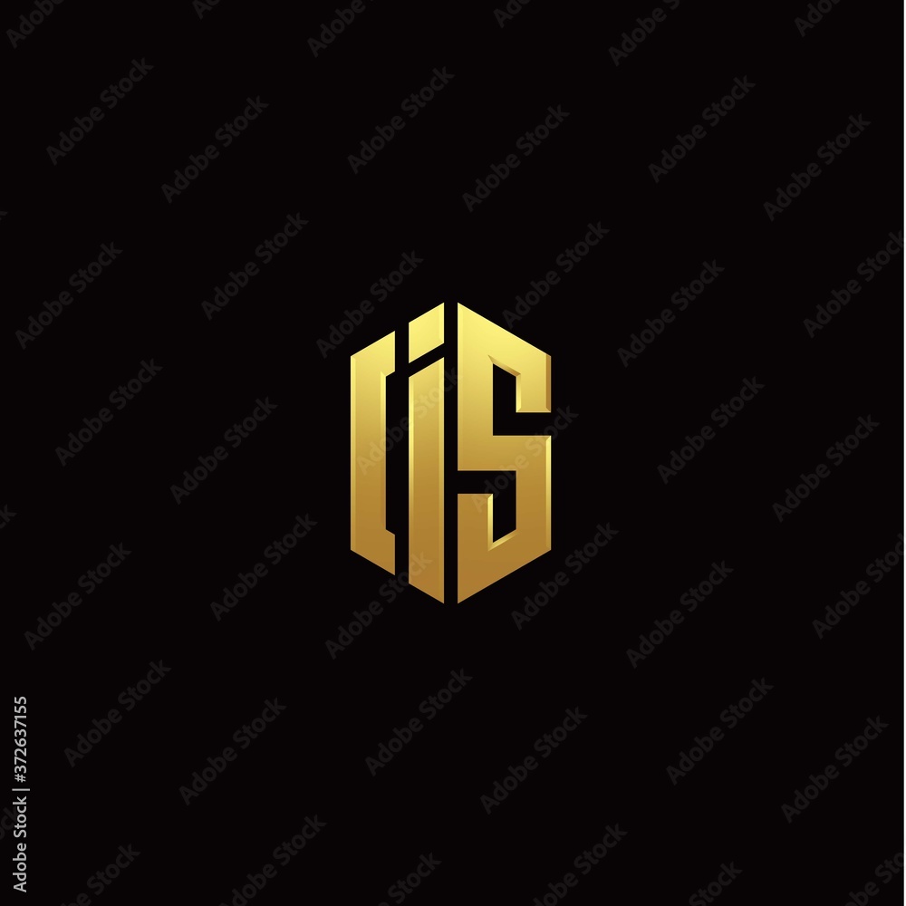 I S modern monogram style initial logo template I S modern monogram style initial logo template