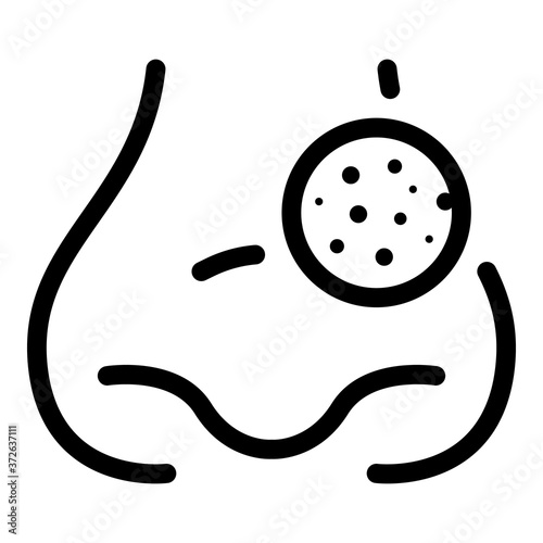 Blackheads icon. Outline blackheads vector icon for web design isolated on white background