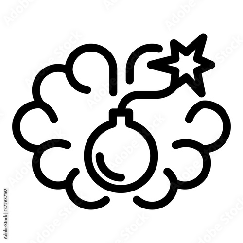 Bomb tension icon. Outline bomb tension vector icon for web design isolated on white background