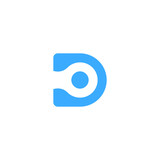 letter d and dot logo vector eps