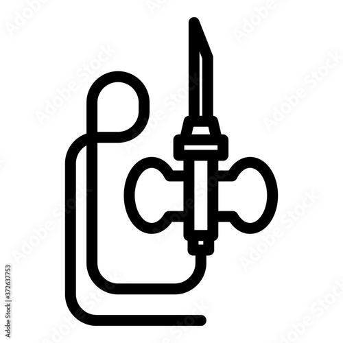 Catheter icon. Outline catheter vector icon for web design isolated on white background